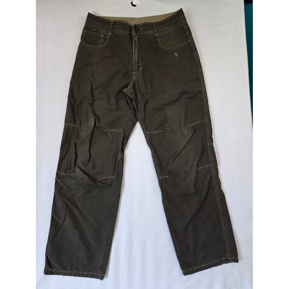 Kuhl Dry Canvas Work Pants 32x30 Green Articulated Knee Hiking Gorpcore Utility